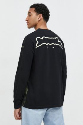 Diesel longsleeve din bumbac culoarea negru, cu model A12159.0AJBD