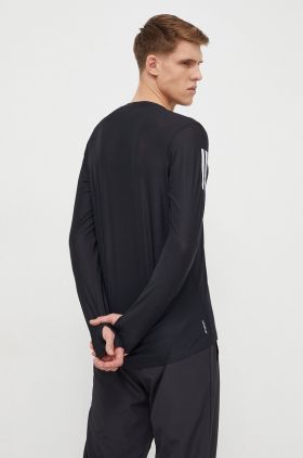 adidas Performance longsleeve pentru alergare Own the Run culoarea negru, cu imprimeu IN1486