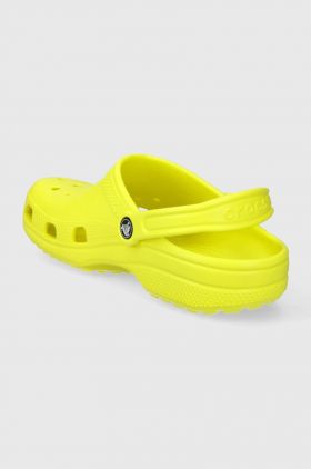 Crocs papuci Classic culoarea galben 10001