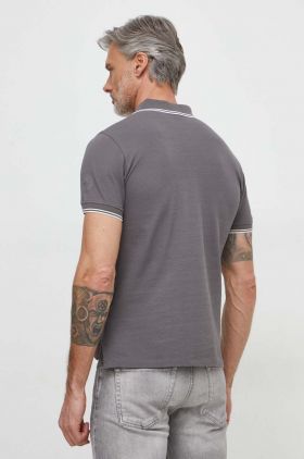 Geox tricou polo M4510R-T3088 M POLO barbati, culoarea gri, neted