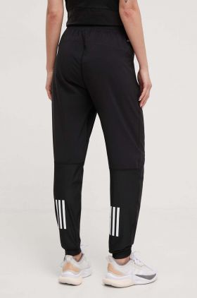 adidas Performance pantaloni de alergare Own the Run culoarea negru, uni IK7444