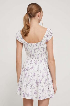 Hollister Co. rochie culoarea alb, mini, evazati