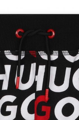 HUGO pantaloni scurti copii culoarea negru