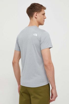 The North Face tricou sport Reaxion Easy culoarea gri, cu imprimeu