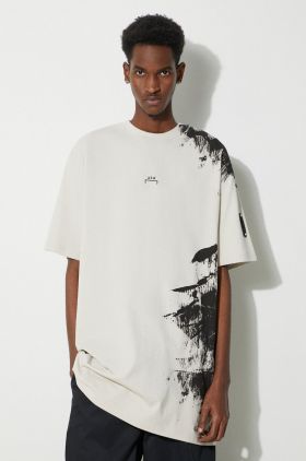 A-COLD-WALL* tricou din bumbac Brushstroke T-Shirt bărbați, culoarea bej, cu imprimeu, ACWMTS188