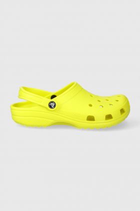 Crocs papuci Classic culoarea galben 10001