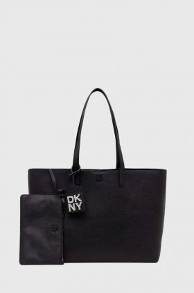 Dkny poseta de piele culoarea negru