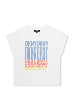 Dkny tricou copii culoarea alb