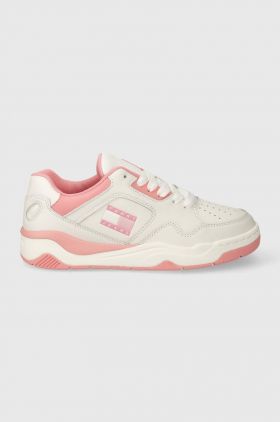 Tommy Jeans sneakers TJW NEW BASKET SNEAKER LC culoarea roz, EN0EN02524