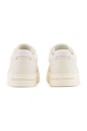 Emporio Armani sneakers din piele culoarea bej, X3X211 XR101 C657