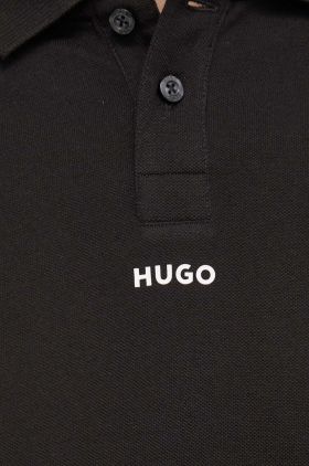 HUGO polo de bumbac culoarea negru, uni 50493206