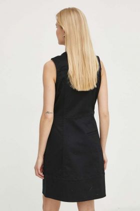 G-Star Raw rochie jeans culoarea negru, mini, evazati