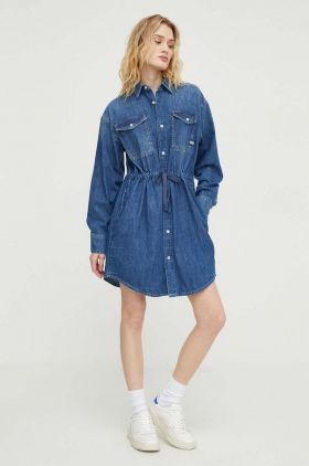 G-Star Raw rochie jeans mini, drept