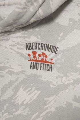 Abercrombie & Fitch bluza copii culoarea gri, cu glugă, modelator