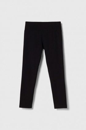 Abercrombie & Fitch leggins copii culoarea negru, neted