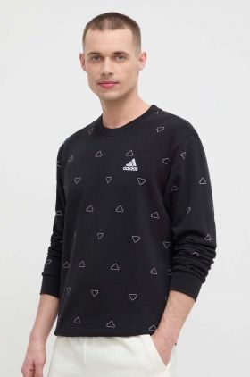 adidas bluză bărbați, culoarea negru, cu imprimeu IS1828