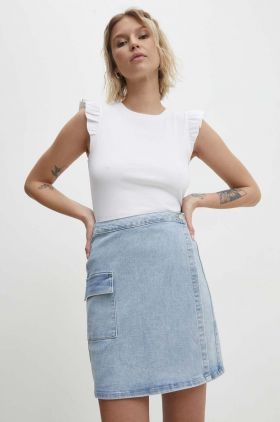 Answear Lab fusta jeans mini, drept