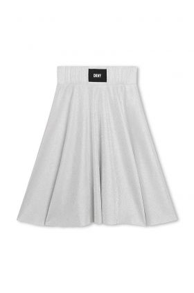 Dkny fusta fete culoarea gri, midi, evazati