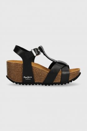 Pepe Jeans sandale PLS80007 culoarea negru, COURTNEY FREE