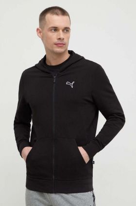 Puma hanorac de bumbac BETTER ESSENTIALS bărbați, culoarea negru, cu glugă, uni 675979