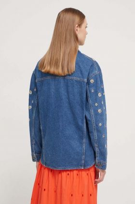 Desigual geaca jeans femei, de tranzitie, oversize