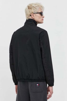 Tommy Jeans geacă bărbați, culoarea negru, de tranziție, oversize DM0DM18694