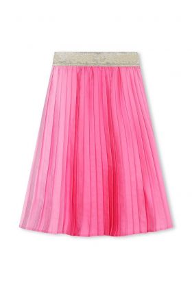 Karl Lagerfeld fusta fete culoarea roz, midi, evazati