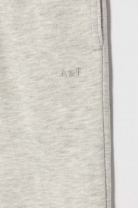 Abercrombie & Fitch pantaloni de trening pentru copii culoarea gri, melanj