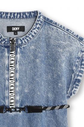 Dkny rochie din denim pentru copii mini, evazati