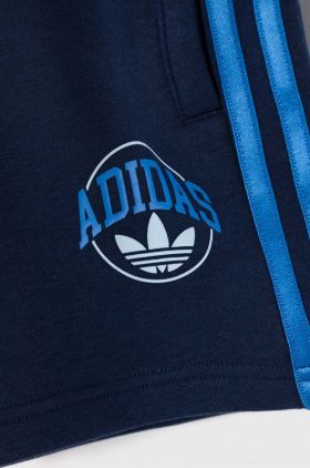 adidas Originals pantaloni scurti copii culoarea albastru marin, talie reglabila