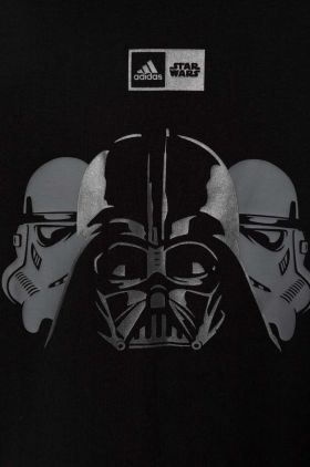 adidas tricou copii x Star Wars culoarea negru, cu imprimeu