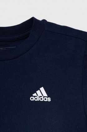 adidas tricou de bumbac pentru copii culoarea albastru marin, cu imprimeu