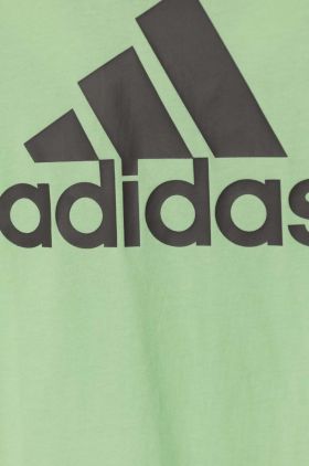 adidas tricou de bumbac pentru copii culoarea verde, cu imprimeu