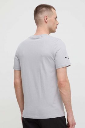 Puma tricou din bumbac bărbați, culoarea gri, cu imprimeu 623762