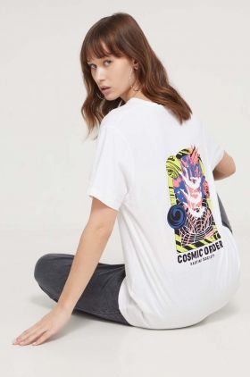 Kaotiko tricou din bumbac culoarea alb, cu imprimeu