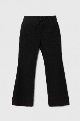 Abercrombie & Fitch pantaloni de trening pentru copii culoarea negru, melanj