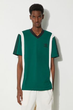 adidas Originals tricou bărbați, culoarea verde, cu imprimeu  IS1406