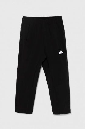 adidas pantaloni de trening pentru copii culoarea negru, neted