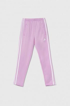 adidas pantaloni de trening pentru copii culoarea violet, cu imprimeu