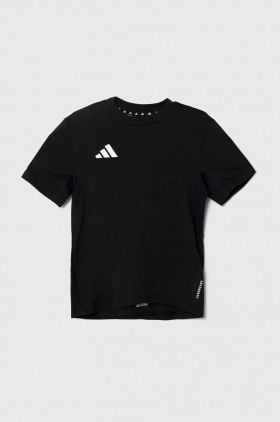 adidas tricou copii culoarea negru, cu imprimeu