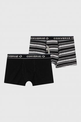 Converse boxeri copii 2-pack culoarea negru