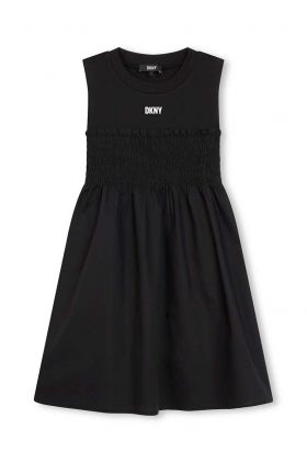 Dkny rochie fete culoarea negru, midi, evazati