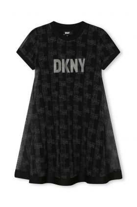 Dkny rochie fete culoarea negru, mini, evazati