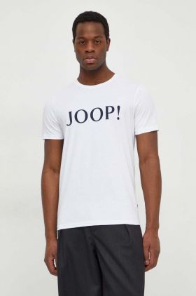 Joop! tricou din bumbac barbati, culoarea alb, cu imprimeu