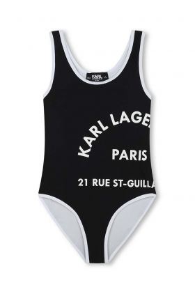 Karl Lagerfeld costum de baie dintr-o bucată pentru copii culoarea negru