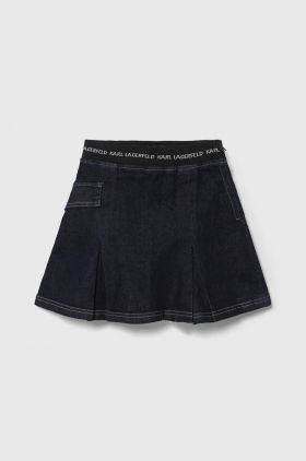 Karl Lagerfeld fusta fete culoarea alb, mini, evazati