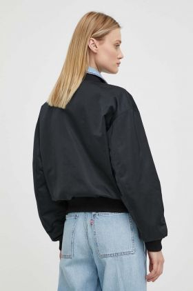 Marc O'Polo geaca bomber femei, culoarea negru, de tranzitie