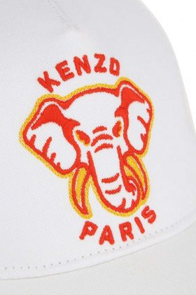 Kenzo Kids șapcă din bumbac pentru copii culoarea alb, cu imprimeu