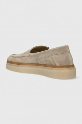 Gant mocasini din piele intoarsa Kinzoon barbati, culoarea bej, 28633502.G24