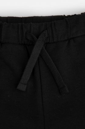 Coccodrillo pantaloni de trening din bumbac pentru copii culoarea negru, neted